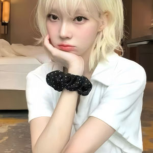 Mặt Dây Chuyền Tóc Kẻ Caro Vàng Cỡ Lớn Cho Phụ Nữ Phụ Kiện Tóc Cao Cấp Dây Buộc Tóc Thời Trang Dây Buộc Tóc Phong Cách Hàn Quốc