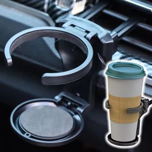 ที่วางแก้วช่องแอร์รถแบบพับเก็บได้แท่นวางเครื่องดื่ม ABS จัดระเบียบภายในรถที่เขี่ยบุหรี่รถยนต์แบบสากลที่วางที่เก็บขวด