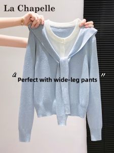 La Chapelle | Flare Sleeve Knitted Sweater Loose Campus Style