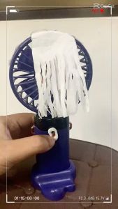 พัดลมพกพา ระบายความร้อน ชาร์จ Usb ปรับได้ 5 ระดับมีสถานะอกแตเตอรี่ รุ่น FS15M