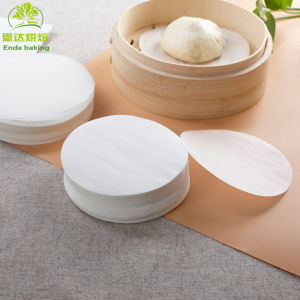Non-Stick Steamer Paper Pad Coated Oil Paper Steamed Bread round Disposable Home Use and Commercial Use Dessert Paper Baking Paper Cups
