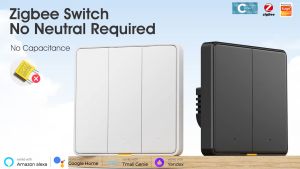 SMATRUL SMATRUL Smart Light Switch Tuya Zigbee No Neutral Wire No Capacitor Needed Smart Life Support Alexa Google Home  Tmall Genie