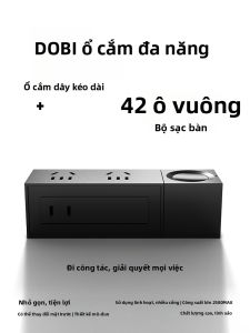 TEGIC | Ổ Cắm Điện Bàn Đa Năng 42 Ổ Cắm Dạng Mô-đun Dây Ngắn Dùng Du Lịch Thiết Kế Nhỏ Gọn Dành Cho Văn Phòng Nhà Cửa