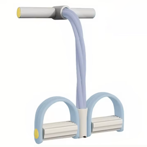 Multifunction Tension Rope 4-Tube Elastic Yoga Pedal Puller Resistance Band Tension Rope for Leg Stretching Abdomen Training