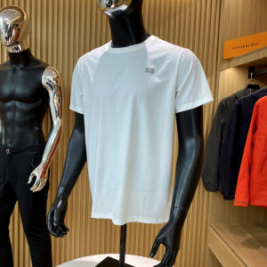 เสื้อยืดแขนสั้นผ้าไหมน้ำแข็งระดับไฮเอนด์ แห้งเร็ว ระบายอากาศได้ดี ป้องกันรอยยับ ทรงหลวม สวมใส่สบาย สำหรับฤดูร้อน