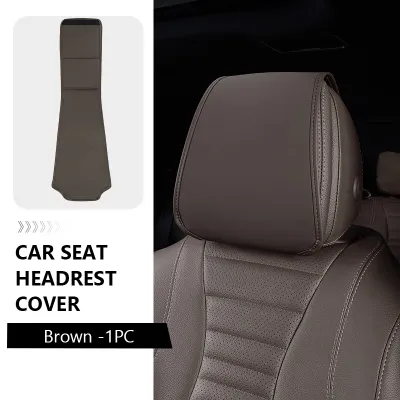 SEAMETAL Car Headrest Cover Wear-Resistant Leatherette Car Seat Pillow Protector Skin-Friendly Anti-Scratch Protection Cover