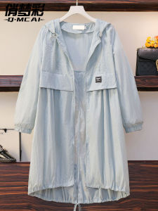 High-End Brand Womens Loose Long Sleeve UV Protection Jacket Autumn New Style Fashionable Casual Style Zipper Closure Solid Color