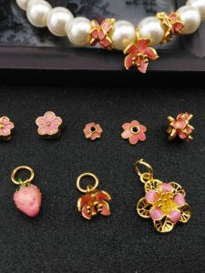 ทองแดงชุบทอง Lotus Flower จี้ Charm Silver Plated Gold Plated แฟชั่น DIY เครื่องประดับอุปกรณ์เสริมวัสดุ