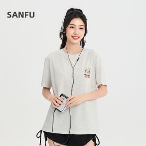 SANFU | Cute Fun Cat Embroidery Women T-Shirt