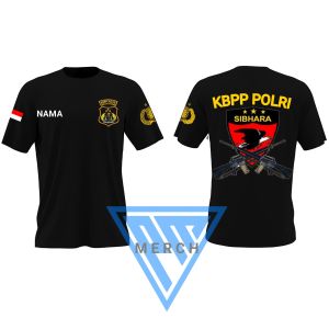 Kaos Sibhara Kbpp Polri Hitam Premium Terbaru Bahan Katun Combed