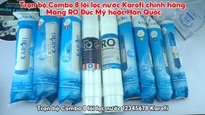 [Lõi RO Đúc Mỹ - Hàn Quốc] Trọn bộ Combo 8 lõi lọc nước Karofi chính hãng 12345678