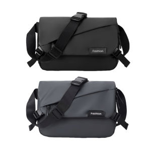 【Fast delivery】 กระเป๋าเอกสารหนัง PU สำหรับผู้ชาย สายปรับได้ สีพื้น เรียบหรู เหมาะสำหรับธุรกิจและการเดินทาง