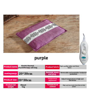 Vega Electrotherapy Salt Bag for Home Use Large Coarse Salt Pack with Mugwort for Shoulder and Neck Relief