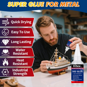 Metal super glue specially designed for metal plastic and wood waterproof heat-resistant transparent glue.