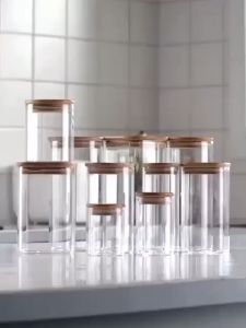 Toples Kaca Tutup Kayu: Penyimpanan Makanan Kedap Udara & Serbaguna