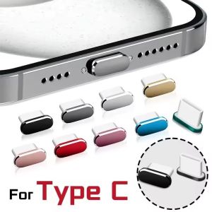 For iPhone 1516 Series USB Type C Dust Plug Premium Metal Charging Port Protector Anti-Dust Anti-Scratch Easy Install Slim Cover