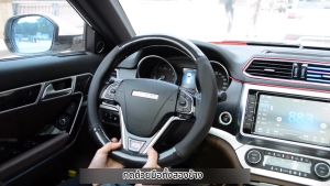 MITSUBISHI หุ้มพวงมาลัยรถยนต์ ปลอกหุ้มพวงมาลัยรถยนต์ ที่หุ้มพวงมาลัยรถยนต์ หุ้มพวงมาลัย หุ้มพวงมาลัยคาร์บอนไฟเบอร์