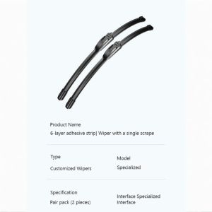 Four Layers Of Rubber Strips Car Wiper Original Boneless Car Universal Double Rubber Strips Original Special Wiper Blade Mute全车通用器
