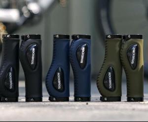 ROCKBROS Bicycle Handlebar Aluminium Alloy+Silica Gel Leather Shockproof Bike Grips MTB Road Cycling Grip