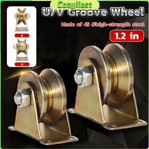 C.N. 1.2 Inch U/V Groove Wheel Stainless Steel Sliding Door Roller for Inverted Track Rolling Gate Wire Rope Rail