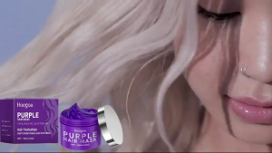 Hoegoa Purple Repairs Hair Mask Collagen Keratin Treatment Hairs Conditioner Smooth And Glossy Hair Relieve Dry And Split Hair 100g