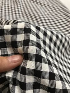 Vải Cotton sọc caro 8ly màu đen trắng mềm mịn mát (khổ 1m5)may đầm váy áo sơ mi