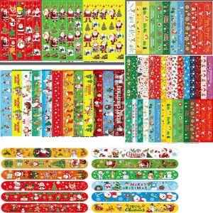 Đồ Chơi Vòng Đeo Tay Giáng Sinh Hình Ông Già Noel Người Tuyết Dành Cho Trẻ Em Quà Tặng Năm Mới Đồ Trang Trí Túi Quà Mô Hình Hoạt Hình Kim Loại 10/20/50 Cái