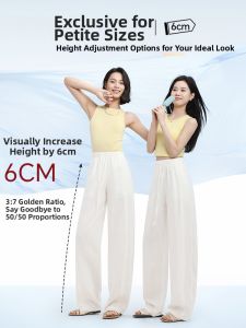 HIPPIE MISS | Linen Blend Summer Stylish Relaxed Fit Wide Leg Pants