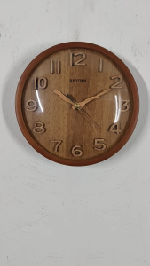 100% ORIGINAL RHYTHM Wooden Quiet Analogue Desk Wall Clock CMG145 [Jam Dinding]