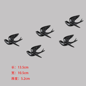 ตกแต่งผนัง 3 มิติรูปนกกระต่ายสไตล์อิตาลีสุดเรียบง่าย ตกแต่งห้องนั่งเล่น ไม่ต้องเจาะ วัสดุพลาสติก งานฝีมือ