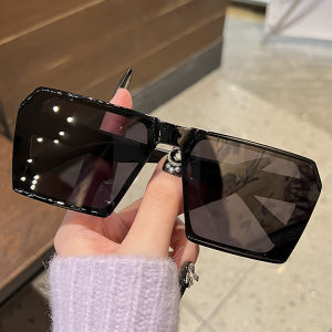 JN IMPRESSION แว่นกันแดดแฟชั่นแว่นกันแดดกรอบสี่เหลี่ยมสีส้มแบบเรียบง่ายทันสมัยสำหรับฤดูร้อน