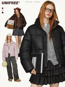 Unifree | Warm Loose Casual American Style Short Padded Jacket