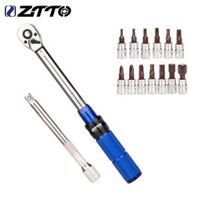 ZTTO Universal Torque Wrench Set 1/4" 2-20Nm Double Scale Bike Torque Wrench Motor Bicycle Maintenance Repair Kit Spanner Key