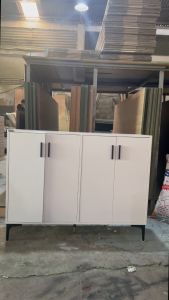 Tủ Giày Dép Gỗ 4 Cánh Kèm Chân Sắt Đơn Giản Mà Đẹp Thương Hiệu SIB Decor TG31