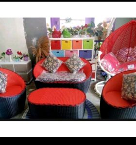 Sofa gentong Rotan sintesis murah