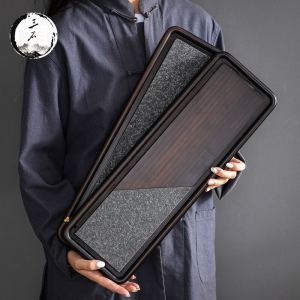 Bộ Trà Đá Đen U Jin Stone Dry Bubble Plate Drainage Tray Modern Luxury Retro Bamboo Material Tea Table Gongfu Tea Set Home Office