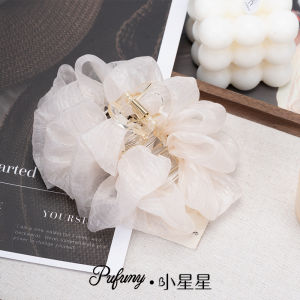 Kẹp Tóc Hoa Đám Mây Xuân Mới 2025 Kẹp Tóc Xếp Ly Thanh Lịch Đa Năng Lưới Đơn Giản Thanh Lịch Kẹp Tóc Kẹp Tóc