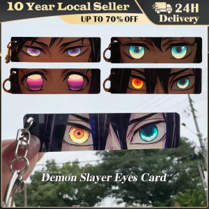New Demon Slayer Acrylic Card with Color-Changing EyesCollectible Birthday Gift,Wearable Ornament