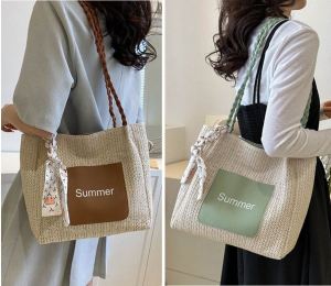 Dawaar Beg Tangan Wanita Bahu Jinjing Silang ( Summer Straw Bucket Travel Dinner Office Bag Shoulder Women Handbag ) 11R4
