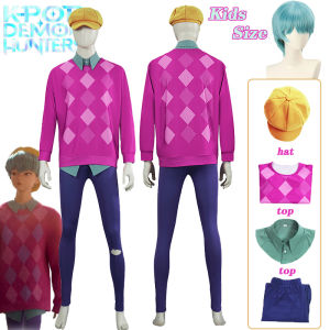 【in stock】Movie KPop Demon Hunters Cosplay Costume For Kids Boys Saja Boys Baby Top Pants Hat Outfit Korean K-pop Boy Team Stage Singing Costume
