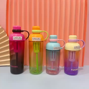 Botol Air Minum Fitness 600ml / Botol Minum Infused Water Anti Tumpah 8718