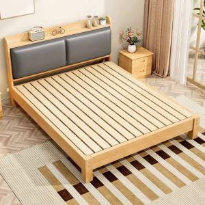 Modern Simple Solid Wood Bed
