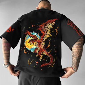 Pure Cotton T-Shirt Soft Breathable Sweat-Absorbent Anti-Pilling Fashion Print Trendy Durable Non-Deformable Stylish