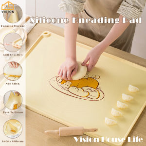 Tầm nhìn Silicone Thảm nướng dày hơn không dính miếng nướng dùng cho thực phẩm Silicone bột cán nướng mat với cạnh nâng cao chống trượt Thảm nướng chịu nhiệt độ cao dễ dàng để làm sạch