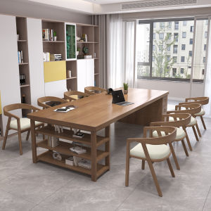 Living Room Large Long Desk Simple Solid Wood Large Desk with Drawer Northern Europe Home Study Study Table Bookcase Writing Long Table