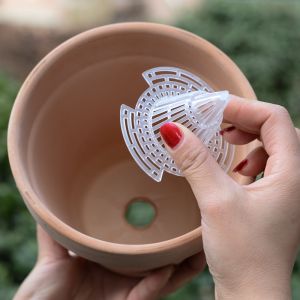 Miếng Đệm Chậu Hoa Hình Nón Miếng Đệm Chậu Hoa Đất Chống Rò Rỉ Dụng Cụ Làm Vườn Chống Thối Rễ Thoát Nước Thoáng Khí Chậu Hoa Lót Lỗ Đáy Lưới