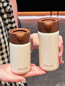 Portable Simple Design Stainless Steel Tea Separation Insulated Water Bottle for Students Going to School Girls Small Pocket Cup