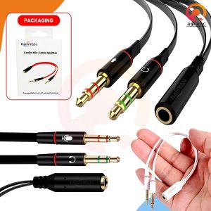 [RO ACC] NANVAN AUDIO MIC GAMING SPLITTER FOR PC SPEAKER LAPTOP HEADPHONE MOBILE