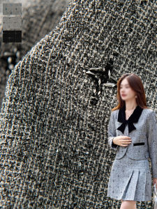 Vải Len Kẻ Caro DIY Áo Vest Váy Mùa Xuân Mùa Thu Vải Thủ Công Vải Áo Khoác Chất Liệu Quần Áo Dệt Kim Trung Quốc Đại Lục