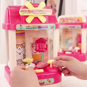 Doll Machine Coin Operated Play Game 15 Style Mini Claw Catch Toy Machines Cartoon Doll Children Interactive Toys Birthday Gift